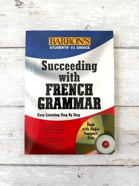 NEW! Barrons Succeeding With French Grammar Book & Audio CD